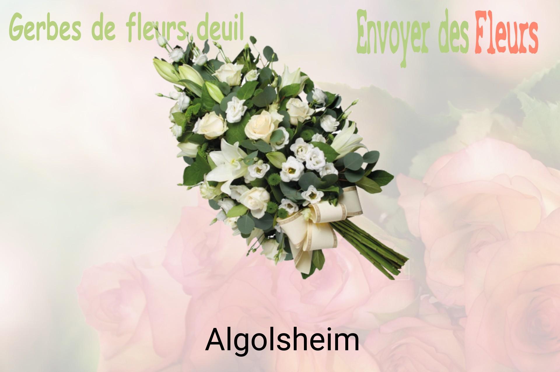Gerbe de fleurs de deuil livrée à Algolsheim
